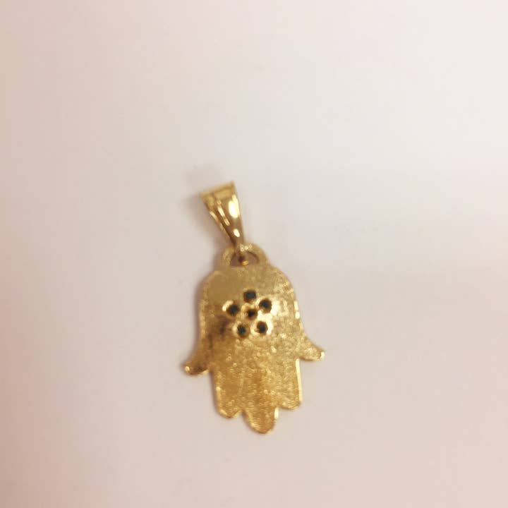 The Bead Bazaar - Wholesale Individual charm/pendant - 18K GF Large Hanging Hamsa Pendant For Necklace, Hamsa Hand Charm, Hand of Fatima, Hamsa Jewelry, Evil Eye Charm, Bulk Charms For Jewelry Making8