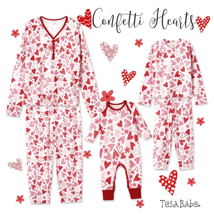 Tesa Babe - Vendita all'ingrosso Tutina - Neonati - Tutina in bambù a forma di cuore per San Valentino per bambina