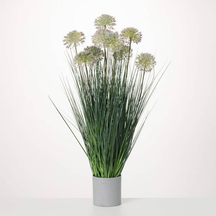 Sullivans Home Decor - Vente Plantes artificielles - Herbe Verte Moyenne en Pot