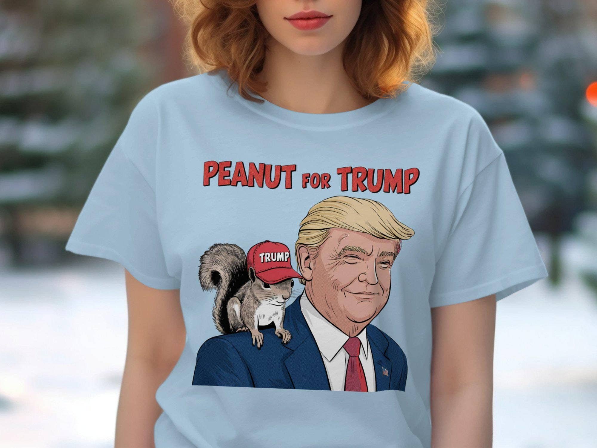 NVC Ecommerce LLC – wholesale T-shirt (graphic) – women's – Peanut The Squirrel For Trump Shirt, Funny Squirrel Sweater 0
