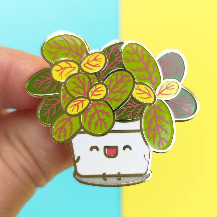 Fittonia Skeleton Hard Enamel Pin for wholesale by Home by Faith
