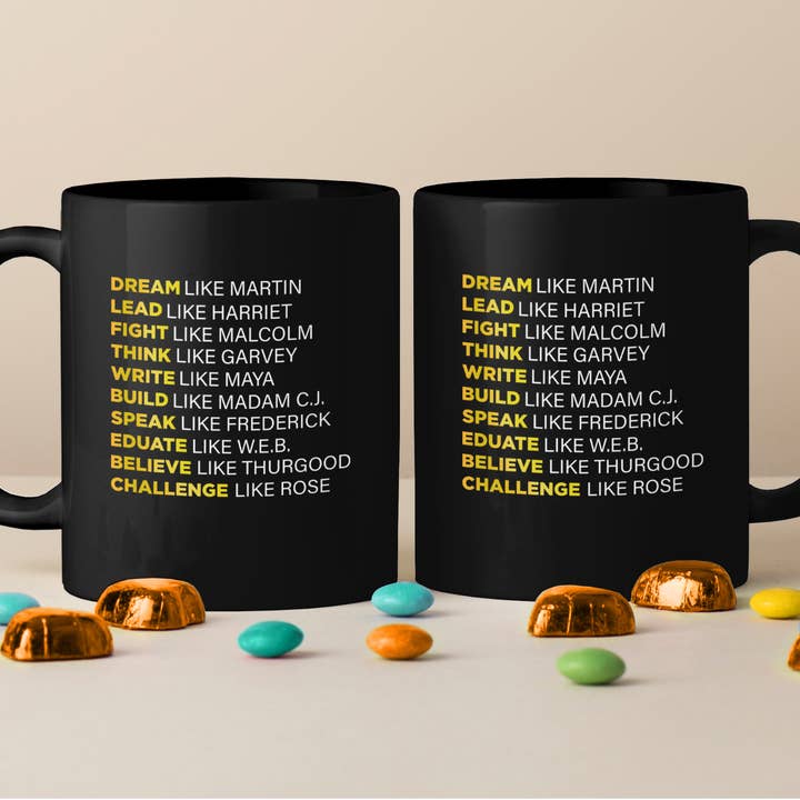Tasse avec citation du Mois de l'histoire des Noirs, tasses pour les droits civils pour la vente par Vivtrek