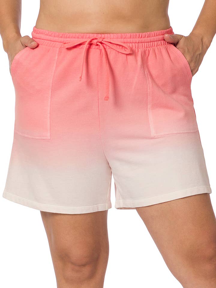 ...SI-22657 PANTALONCINI TAGLIA FORTE IN FRENCH TERRY TINTA UNITA CON LACCIO IN VITA E TASCHE per la vendita all'ingrosso da parte di 42POPS