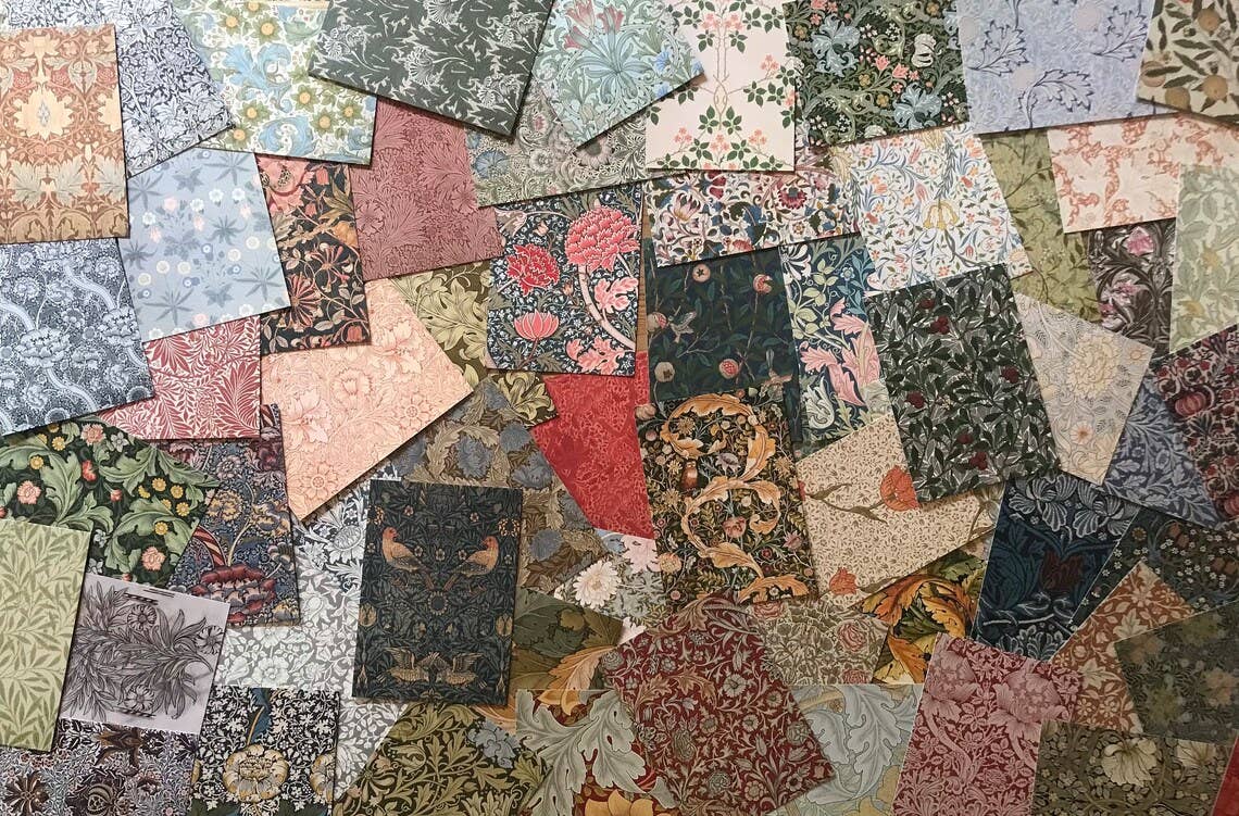 Magnifique Hearts – Großhandel Postkarten – William Morris V&A Postkarten, Kunstdesign, Botanik, Muster3