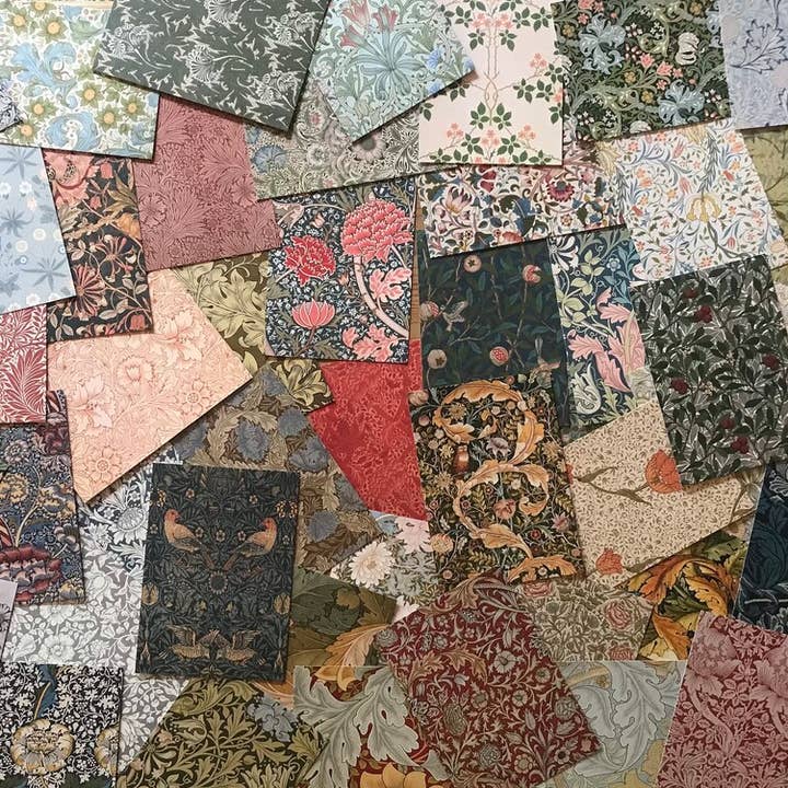 Magnifique Hearts - Wholesale Postcard - William Morris V&A Postcards, Art Design, Botanical, Pattern3