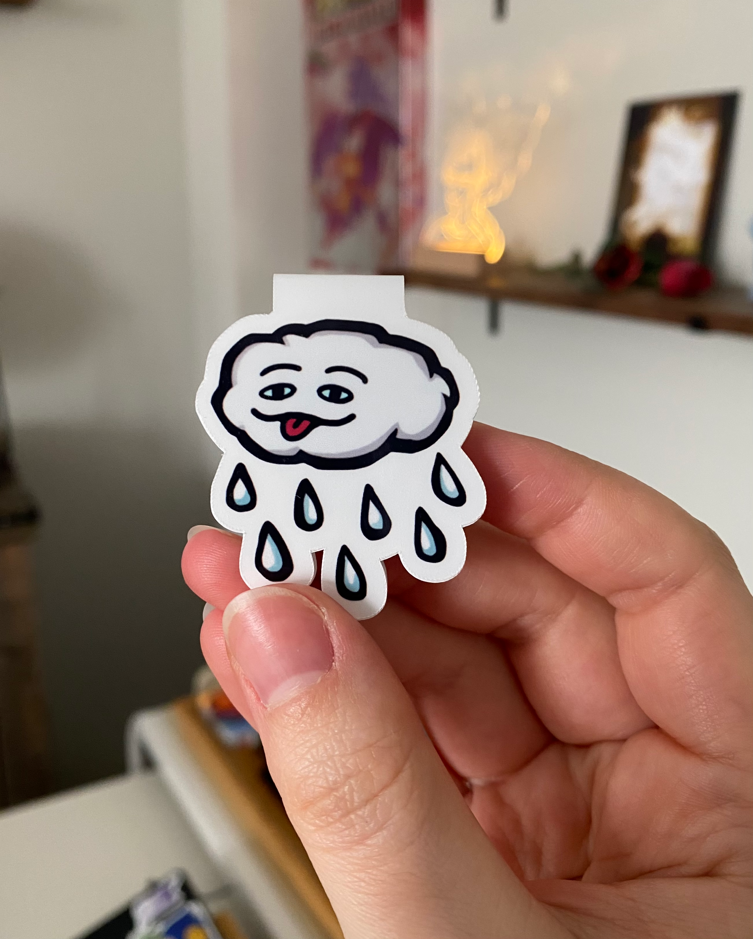 LilacGhostie Creations - Wholesale Bookmark - Doodle Cloud Magnetic Bookmark | Cute Book Accessory Gift4