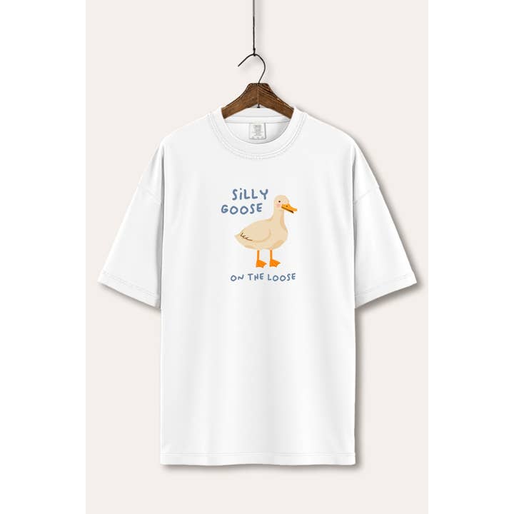 SILLY GOOSE ON THE LOOSE COMFORT COLORS TEE for wholesale by STARCHIS