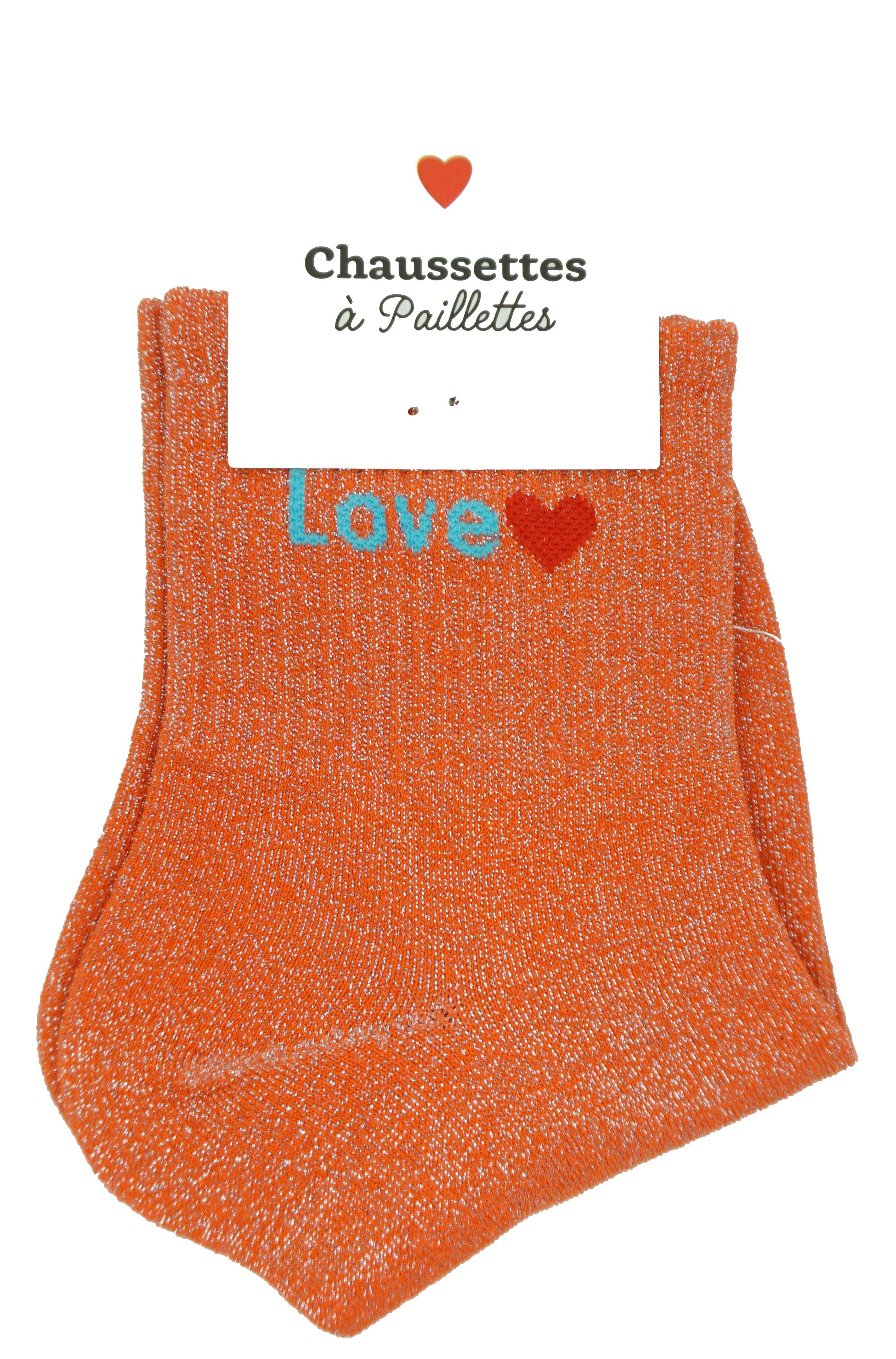 Anais - Vente Chaussettes – femme - Paire de chaussette à paillette message10