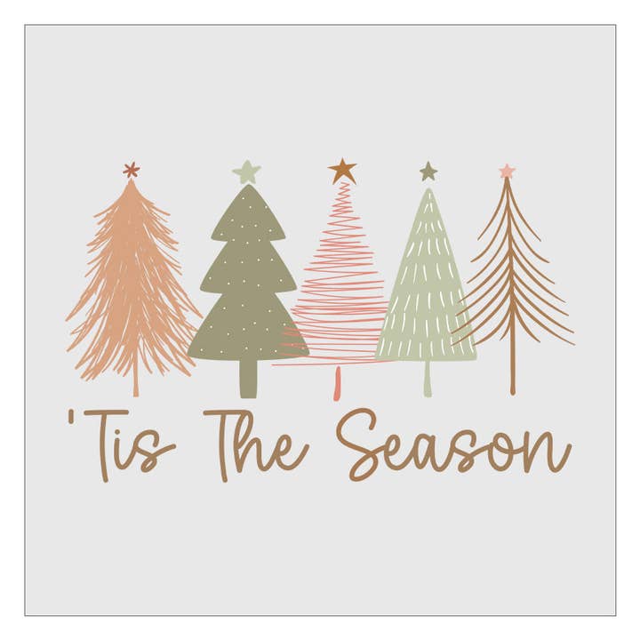 C'est la saison des sapins de Noël - Transfert DTF Bohème pour la vente par Flawless Transfers