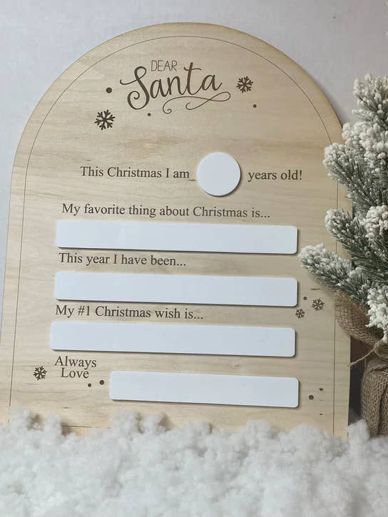 Dear Santa Milestone Chart for wholesale by Xtina’s Craft Corner