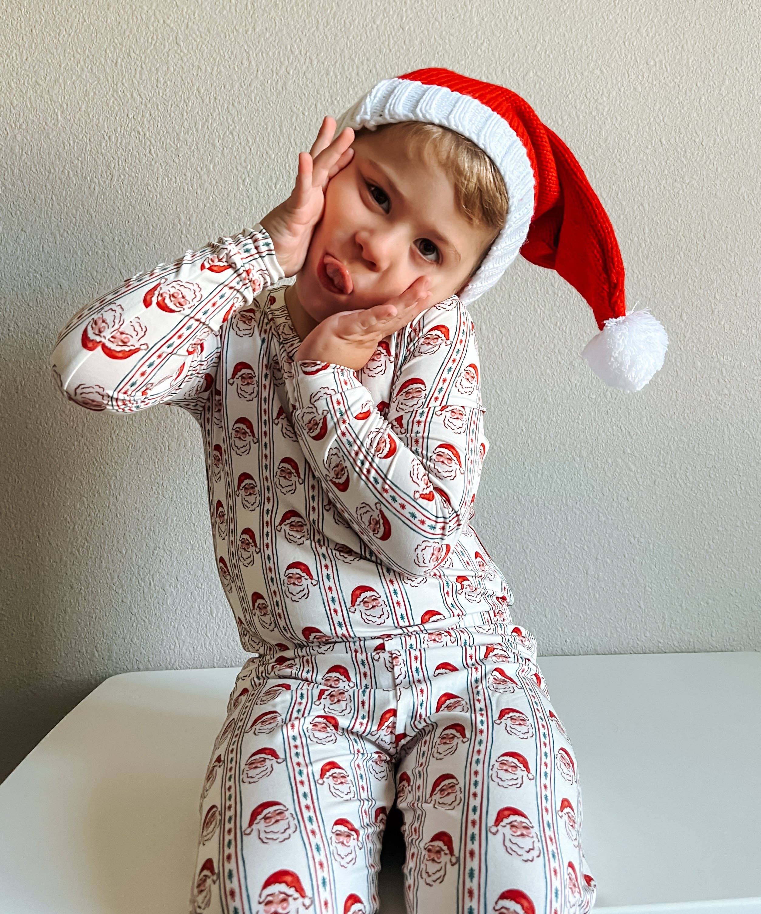 Little Joy Co. - Wholesale Sleepwear Set - Kids - Vintage Santa Bamboo Christmas Pajamas - 2pc Set7