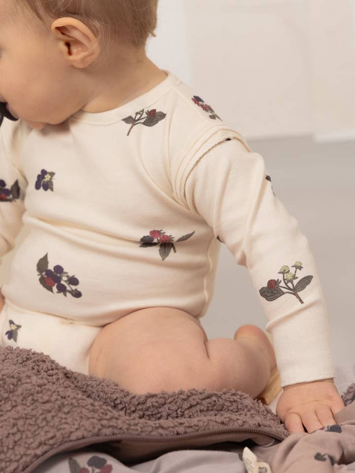 Studio Bohème Paris - Wholesale Bodysuit (Non-Footed) - Baby - Body Lala Ecru blackberries1