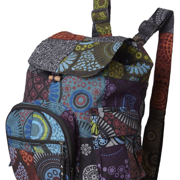 patchwork Petite Patch Pocket Knapsack for wholesale on Faire0