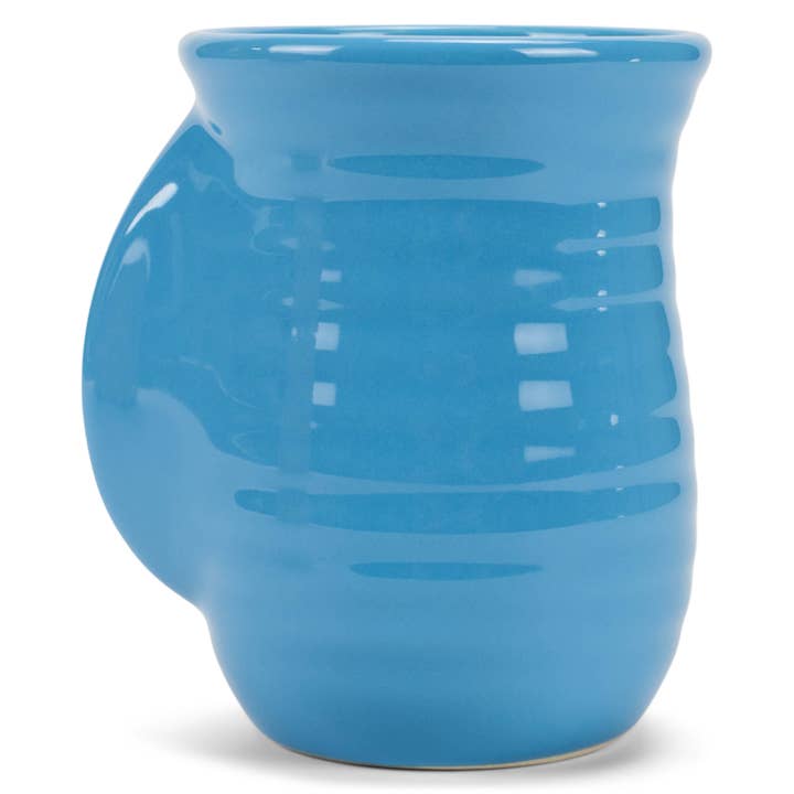 EAST AVENUE - Wholesale Coffee Mug - Handwarmer Mug Ribbed Blue 14 Oz