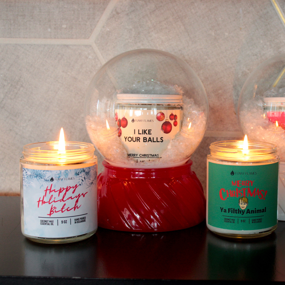 Funny Flames Candle Co - Les Creme - Wholesale Jar/Filled Candle - Holiday 2025 Best Sellers Collection 9oz Candles95