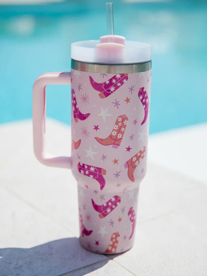 Bicchiere Western Boot con Cannuccia 40oz per la vendita all'ingrosso da parte di 66DISCO