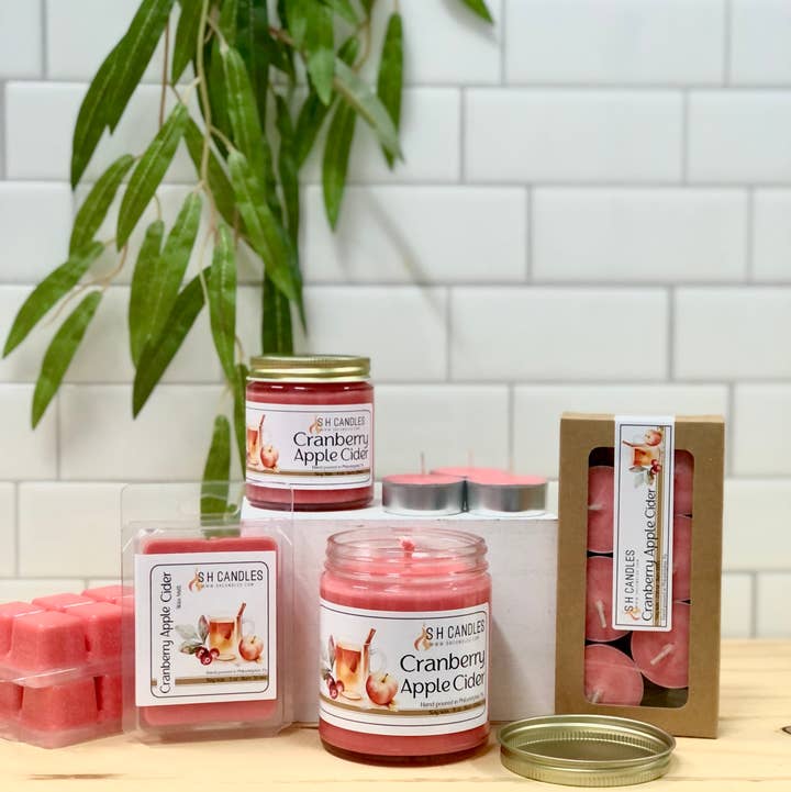 S H Candles - Wholesale Wax Melt - Cranberry Apple Cider Soy Candle Collection4