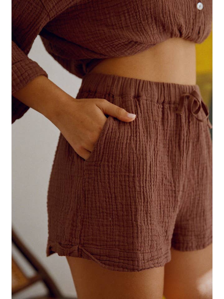 Nénés - Wholesale Shorts - Women's - Short Marra - Brown2