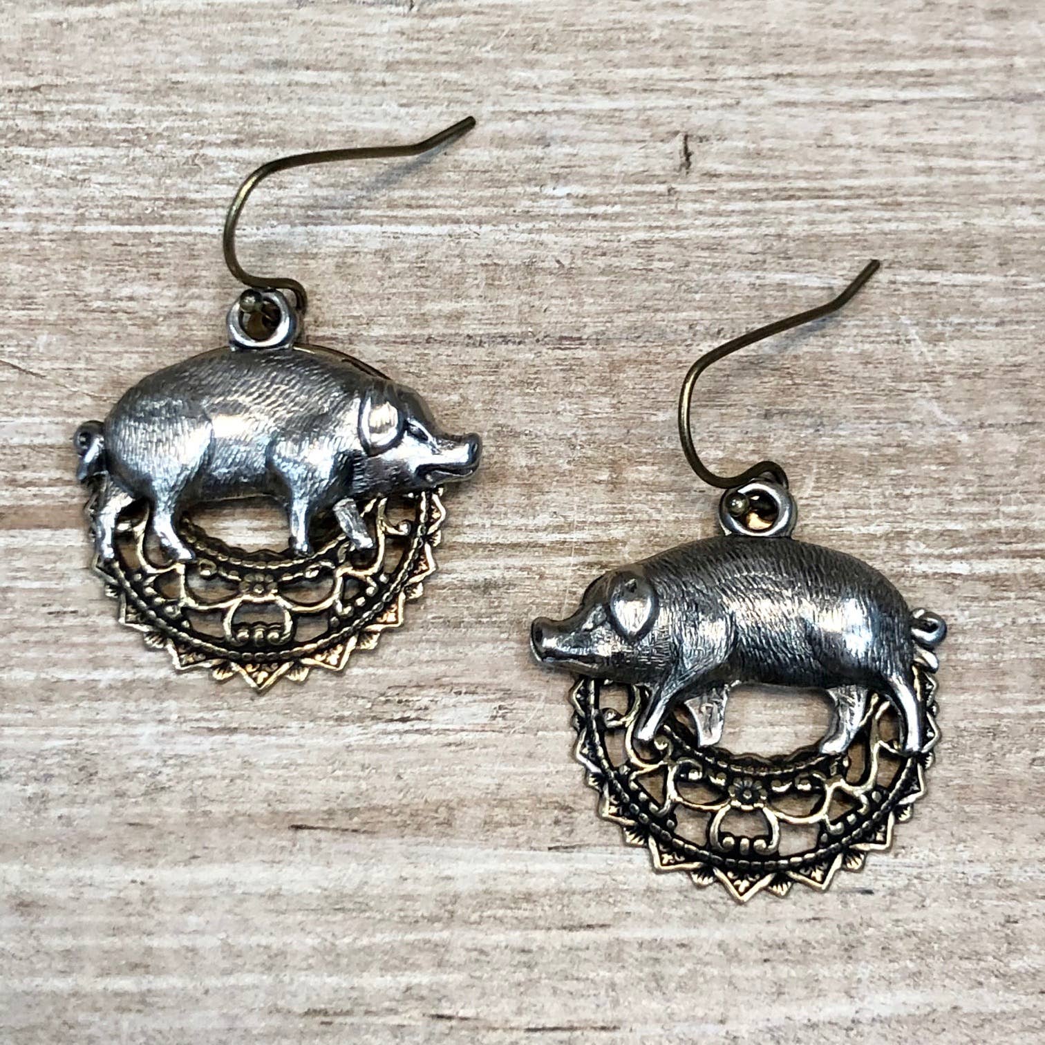 Lorraine Frances Jewelry - Wholesale Dangle Earrings - Happy Pig Earring1