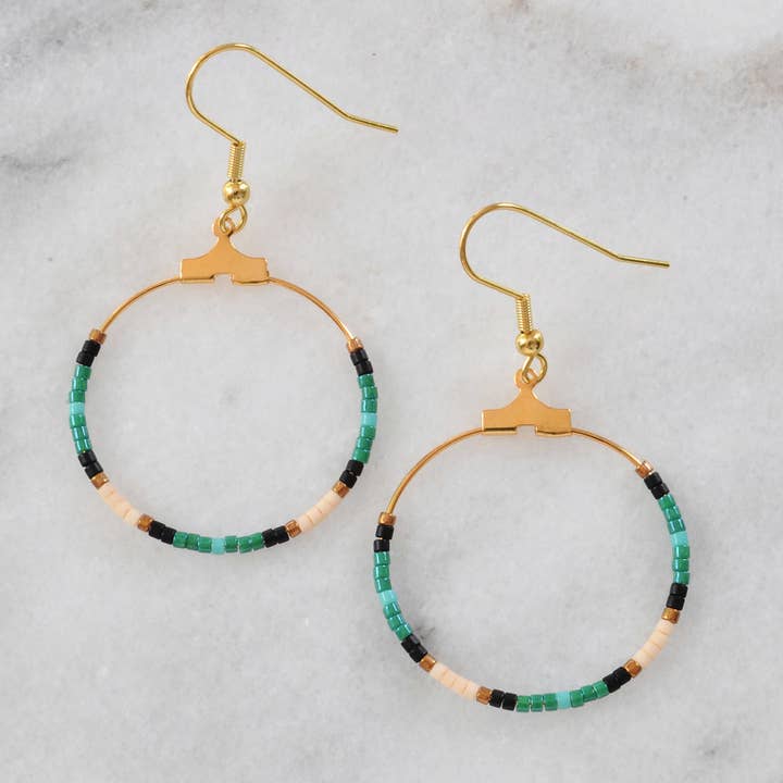 Libby & Smee - Wholesale Hoop Earrings - Small Beaded Hoop Earrings17