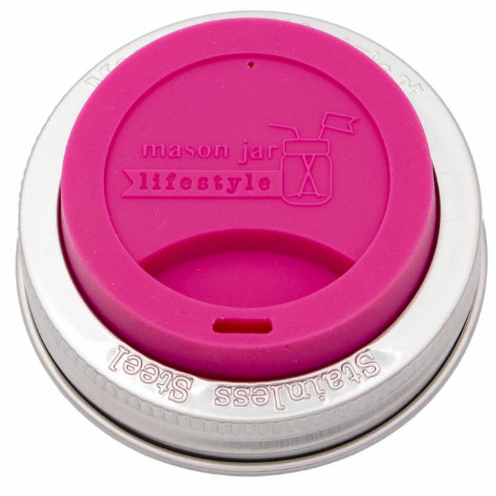 Mason Jar Lifestyle - Vente Couvercle de boisson - Couvercle en silicone avec bande en acier inoxydable pour bocaux13