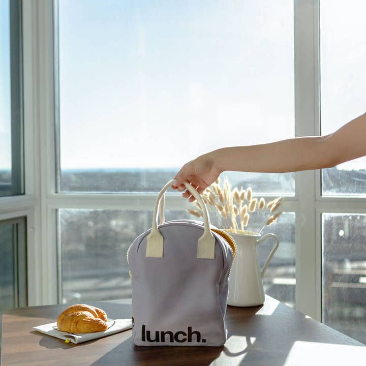 Fluf - Wholesale Lunch bag/box - Zipper Lunch Bag - ‘Lunch’ Lavender6