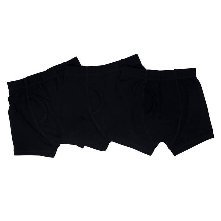 Jungen-Slips 3er-Pack Blazing Black für den Großhandel von Sweet Bamboo