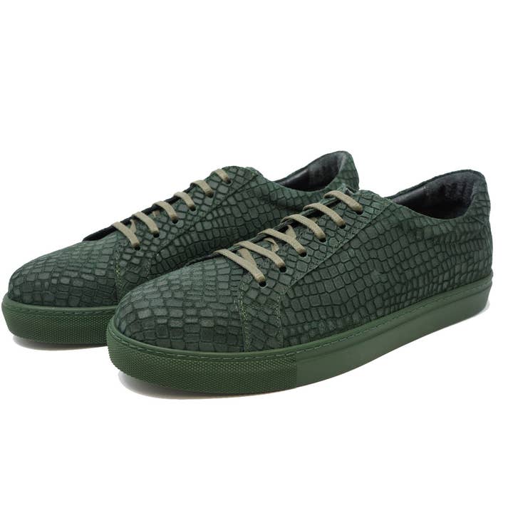 Man Shoes 100% leather 76603. Hypnos - Green for wholesale by Paul Branco