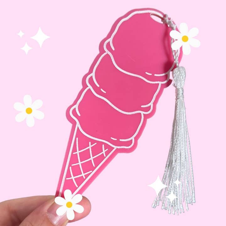 Ice Cream Book Mark (Quirky, Funky, Kawaii,Y2K) for wholesale by Honey Blue Lane
