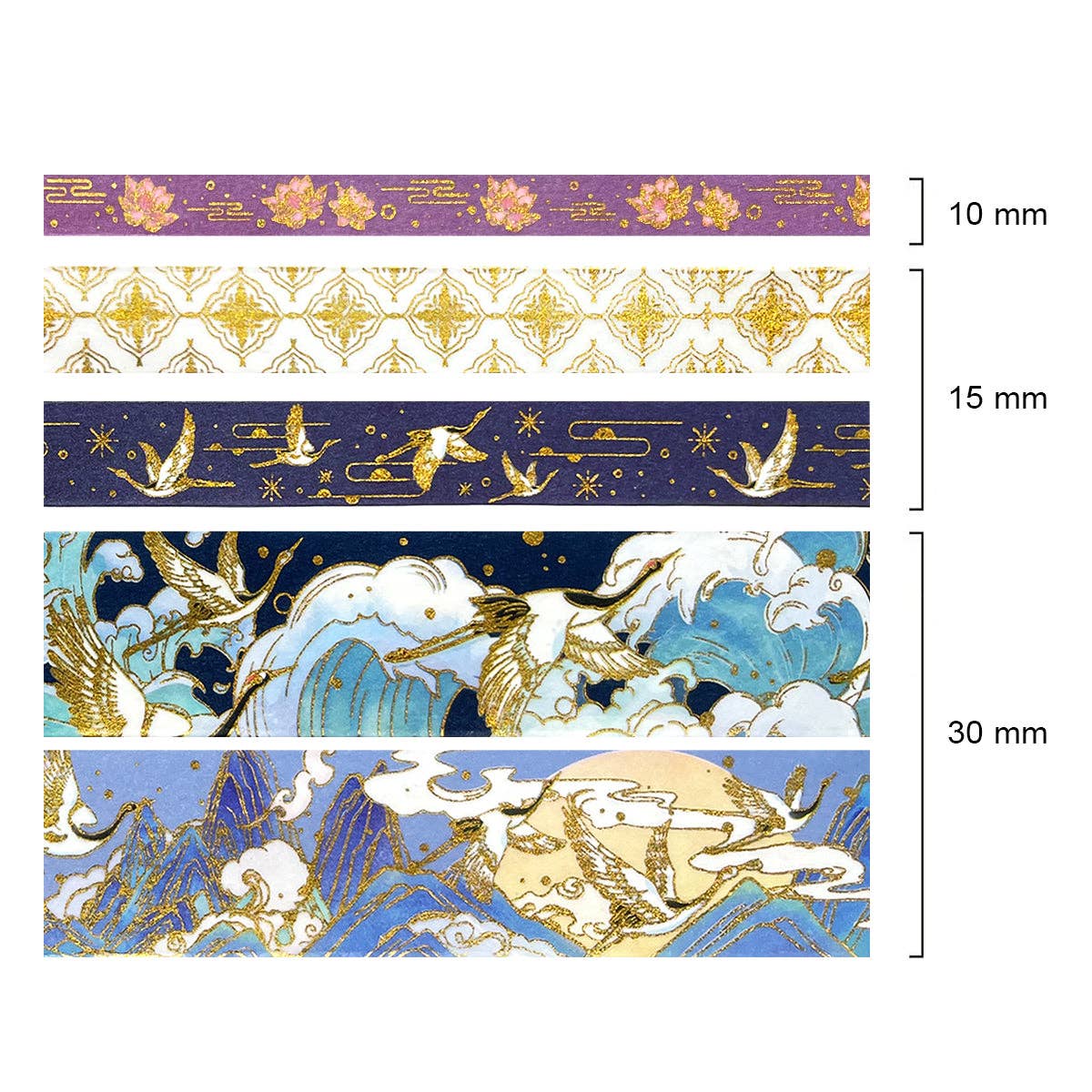 Wrapables.com - Wholesale Washi Tape - Wrapables Decorative Gold Foil Washi Tape and Sticker Set78