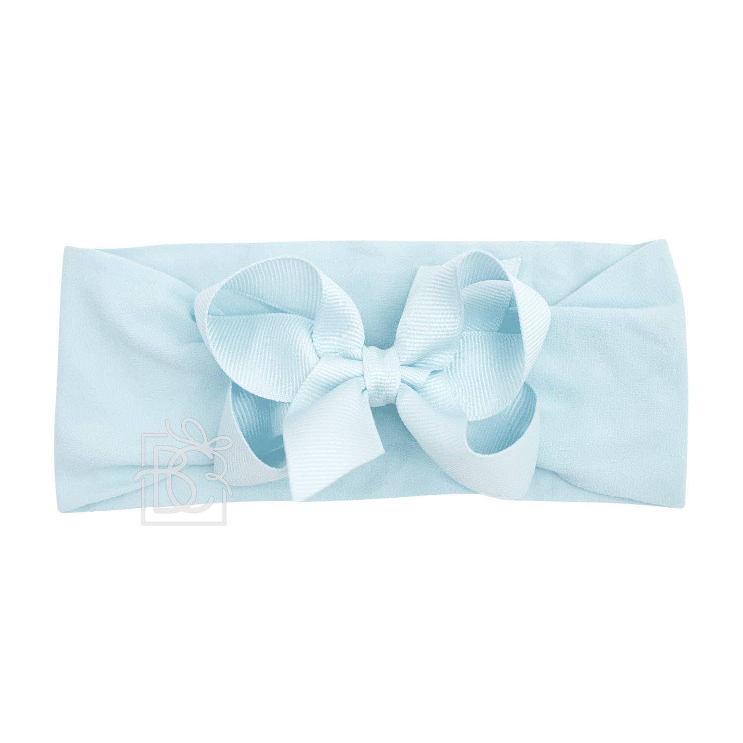 Beyond Creations, LLC - Wholesale Fashion Headband - Kids - WIDE PANTYHOSE HEADBAND W/CLASSIC GROSGRAIN BOW83