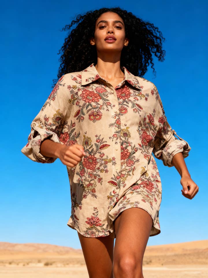 Chemise fluide à imprimé Paisley, coupe évasée pour la vente par last queen