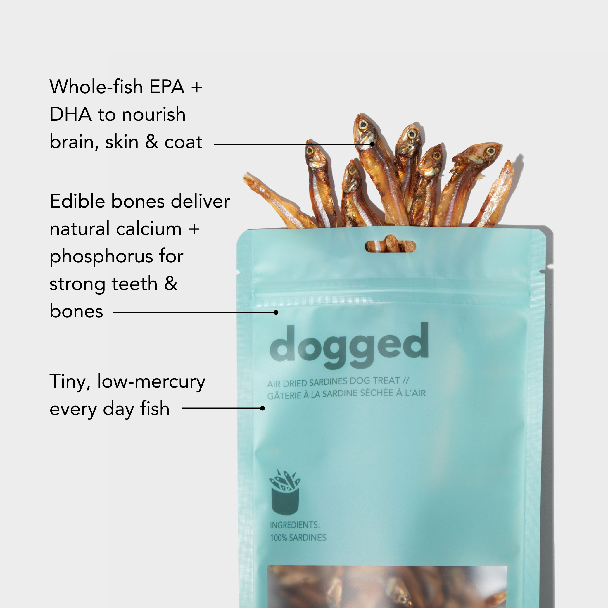 dogged – wholesale Godis - Hund – luftrökta sardiner hundgodis1