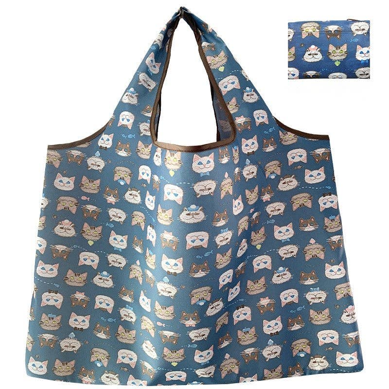 FurDecoration - Wholesale Kruidenierswinkel/boodschappentas - Opvouwbare, draagbare en herbruikbare boodschappentas met bloemenprint4