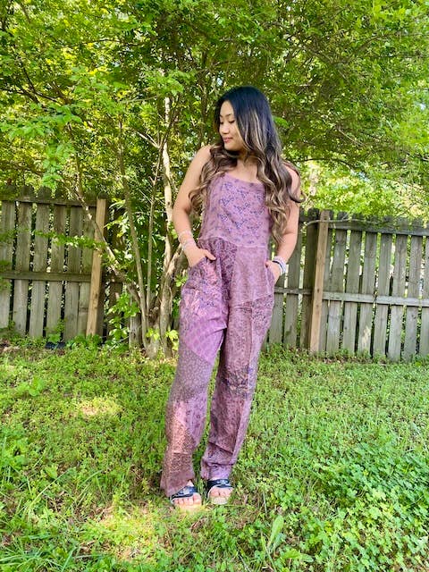Blue Sky - Wholesale Overalls - Women's - 2227 Old School Overalls in Patchwork Rayon