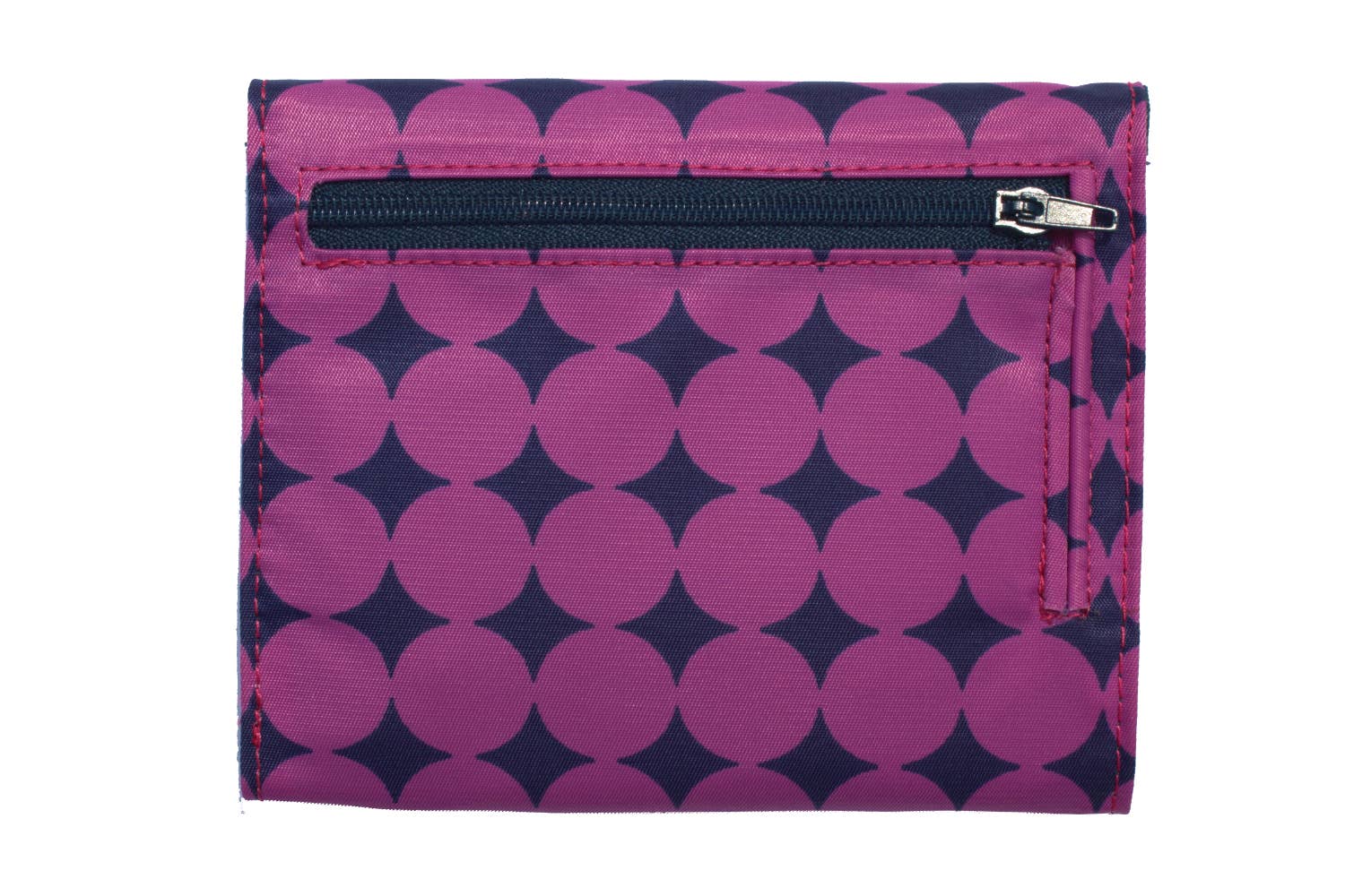 Big Skinny Wallets – Carteira - Mulher por atacado – Carteira de embreagem Trixie com três dobras - Plum Dot2
