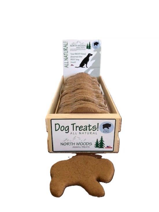 North Woods Animal Treats and Gifts - Wholesale Pet Treats - Dog - Display Crate REFILL (no crate), 36 cookies, Bacon Buffalo3