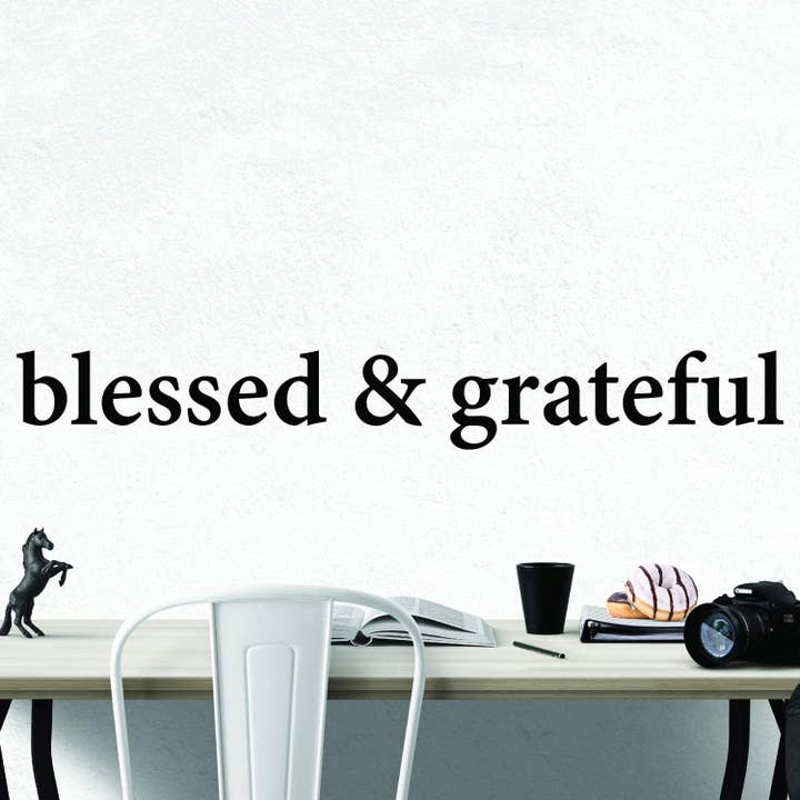 Välsignad och tacksam vägg dekal klistermärke för wholesale av My Vinyl Story