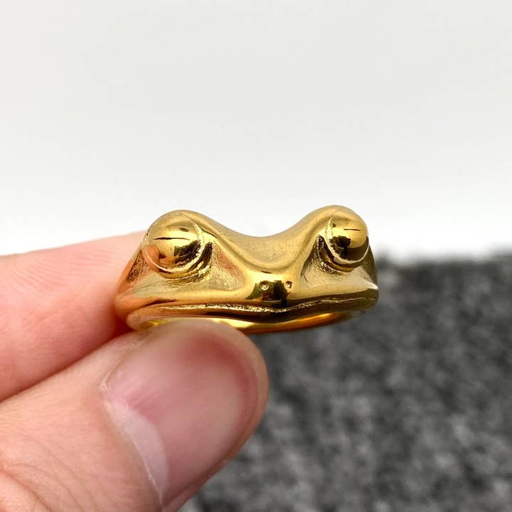 Mio Queena - Wholesale Cocktail/Statement Ring - Frog Unisex Stainless Steel Ring - MJ/MR/FGS4