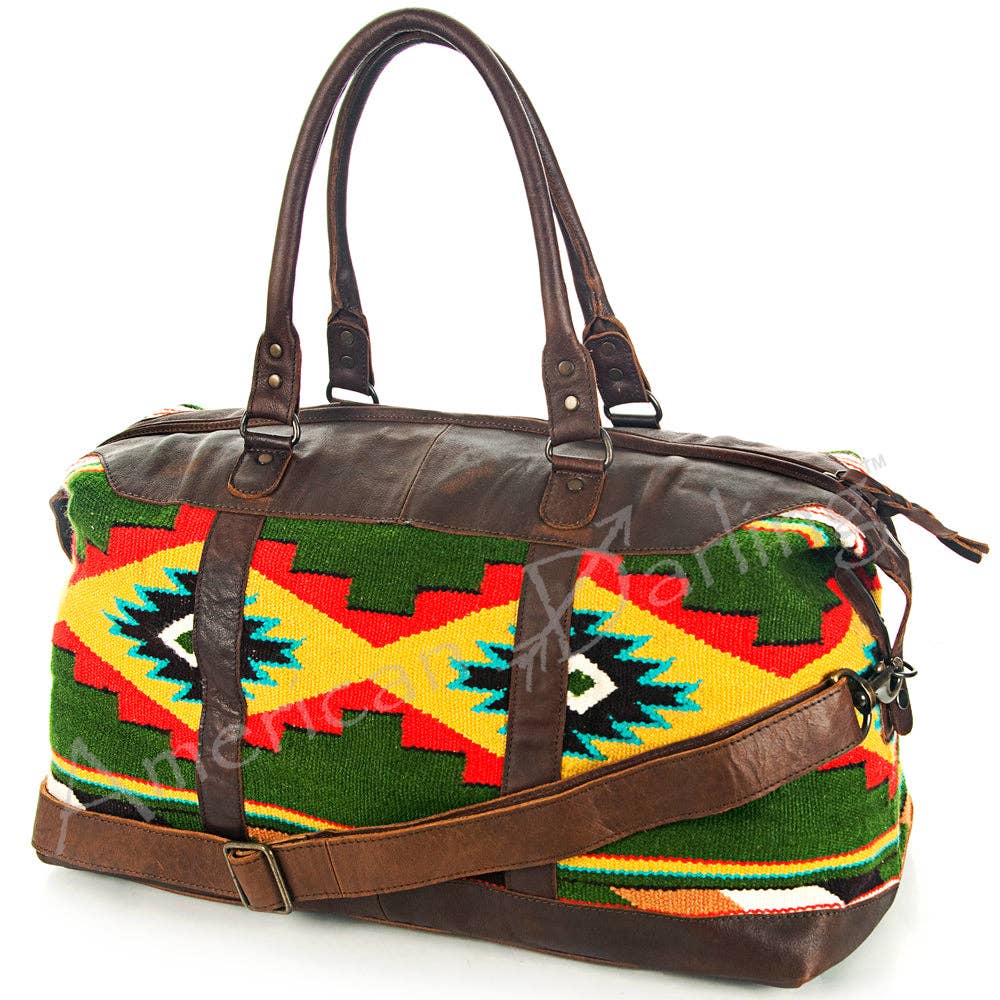 LS Western - Vente Sac de voyage – femme - Sac de voyage en laine et cuir du sud-ouest LC-ADBG460 Sac de selle tissé à la main7