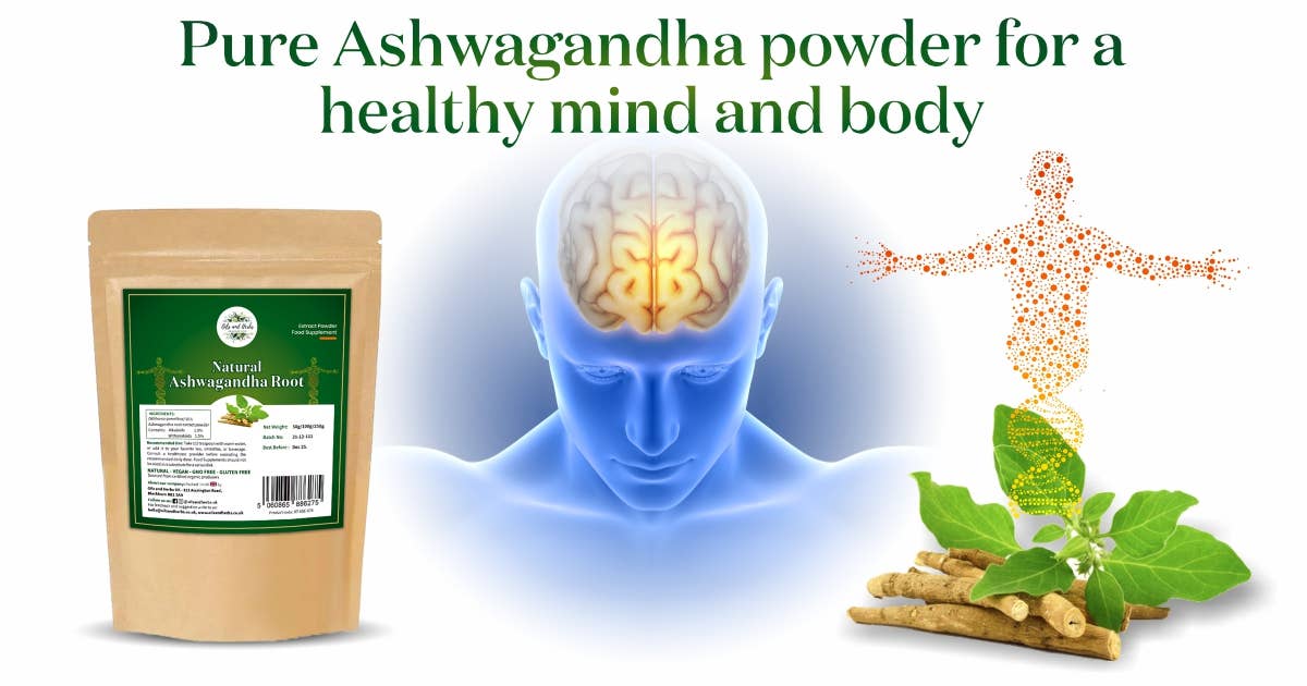 Oils and Herbs UK – Engroshandel Protein-/superfoodpulver – Økologisk ashwagandhapulver - 100 % rent2