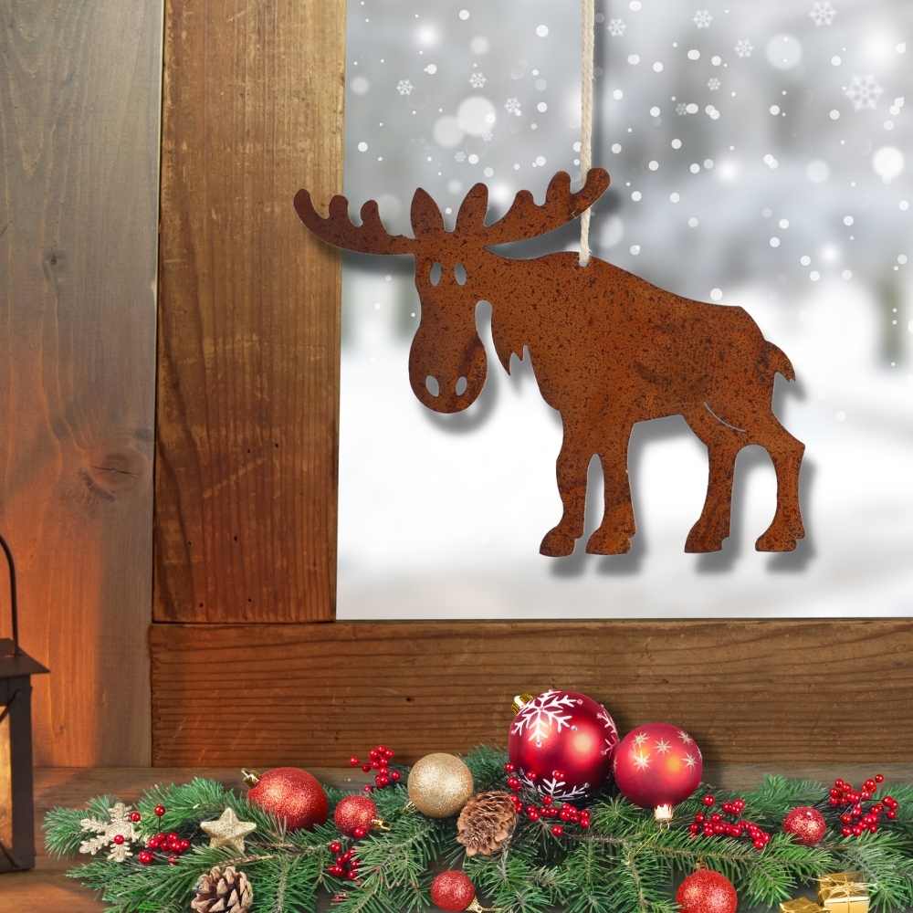 Rostikal - Vendita all'ingrosso Decorazione natalizia - Renna decorativa in ruggine per Natale | Decorazione natalizia Edelrost5