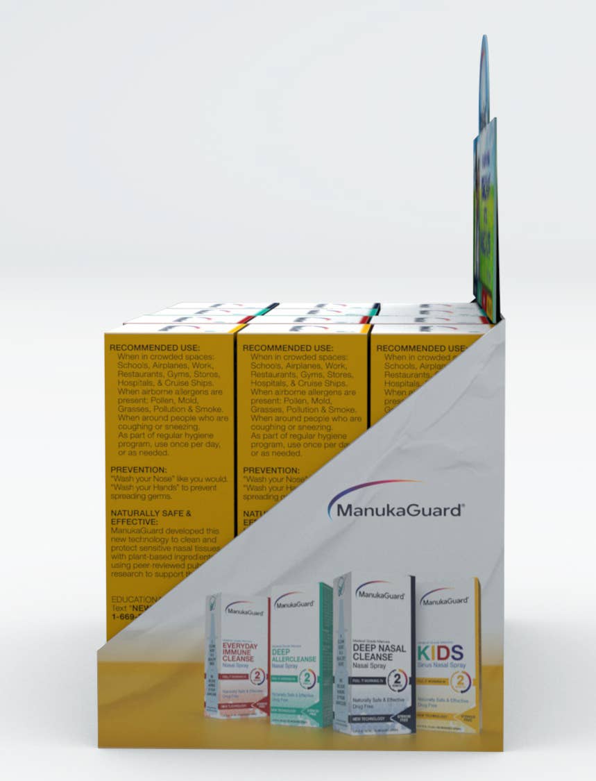 ManukaGuard - Wholesale Nasal Care - Nasal Spray Display Shipper (12 items Total)2