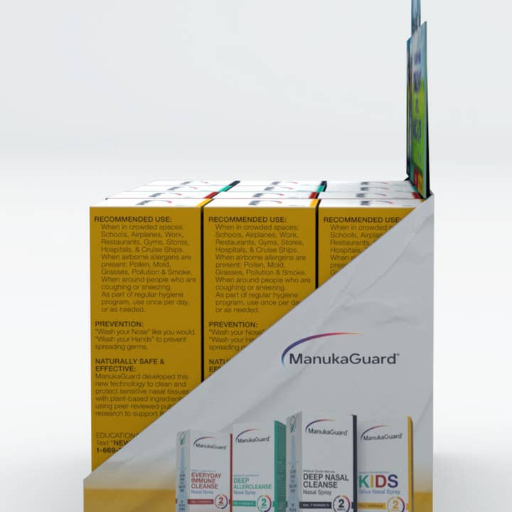 ManukaGuard - Wholesale Nasal Care - Nasal Spray Display Shipper (12 items Total)2