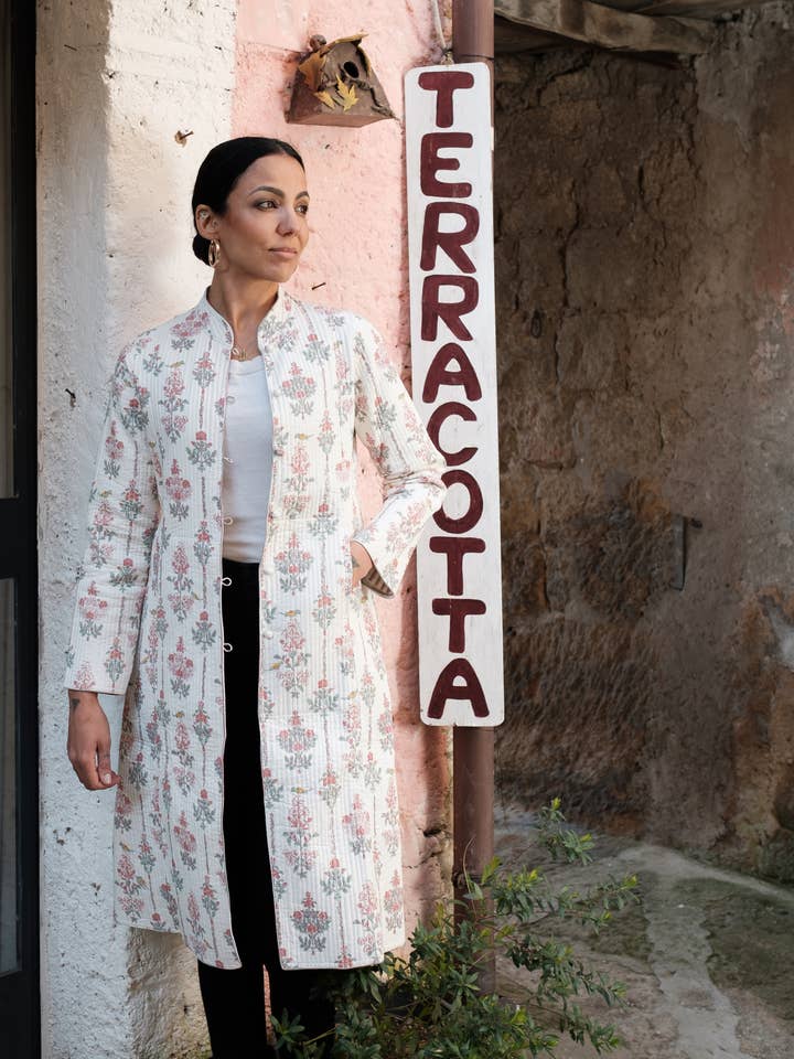 Devi Shop - Wholesale Coat - Women's - Midi Quilted Daya Coat ~ Parrot