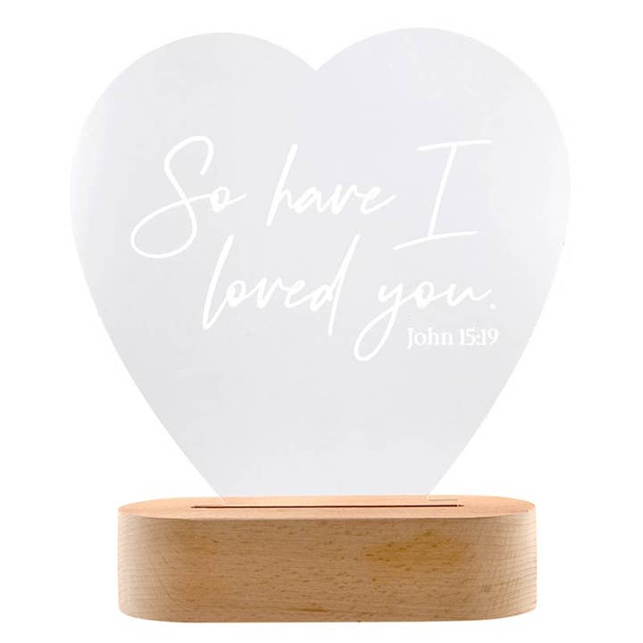 Acrylic Desk Lamp - So Have I Loved You for wholesale by Faithworks by Creative Brands