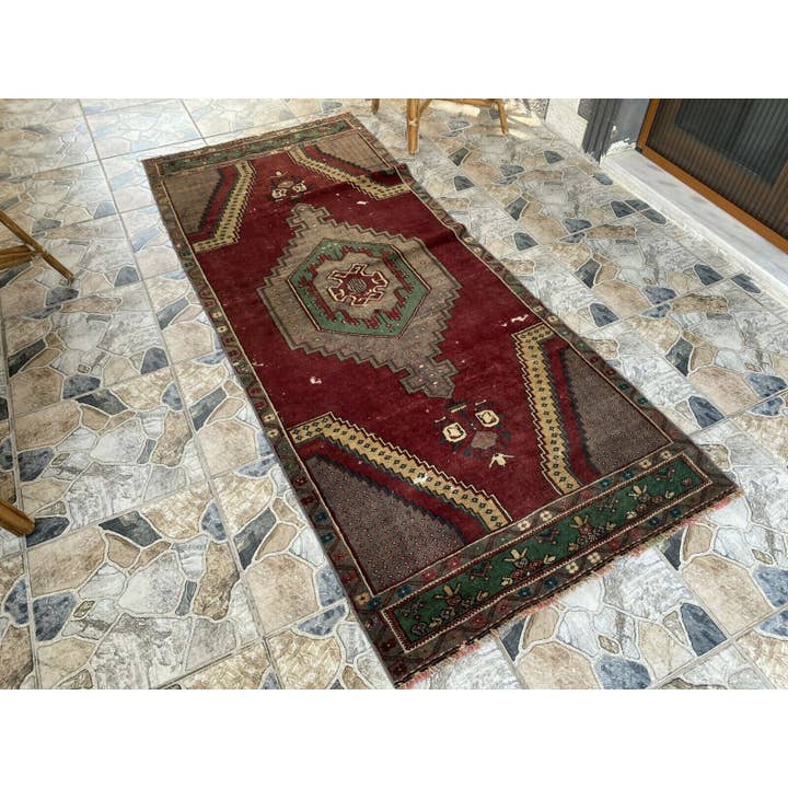 Oushak Rugs - Wholesale Area Rug - Vintage Turkish Handmade Wool Geometric Rug3