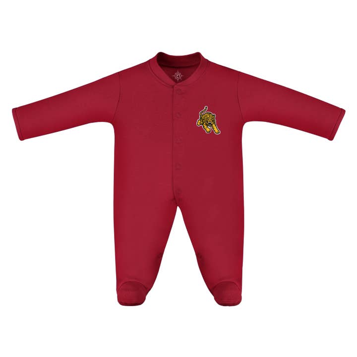 Tuskegee Golden Tigers Infant Footed Romper for wholesale by Creative Knitwear