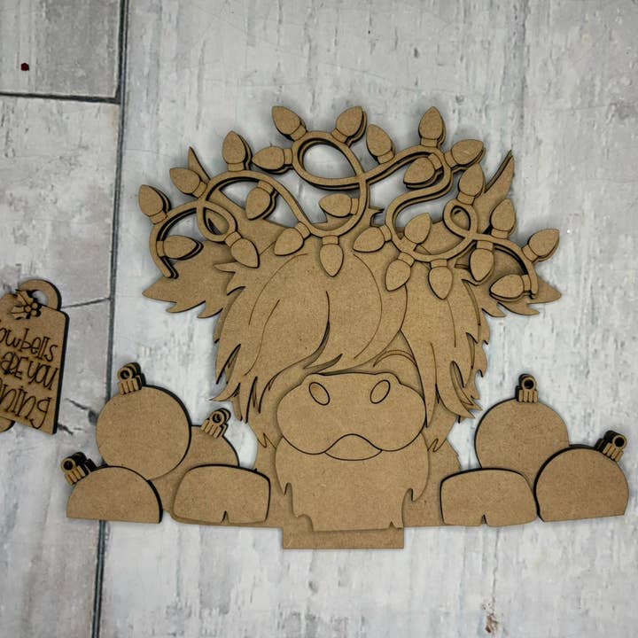 Rustic Home Co LLC - Wholesale DIY Craft Kit - Interchangeable Christmas highland Kit for Seasonal basket1