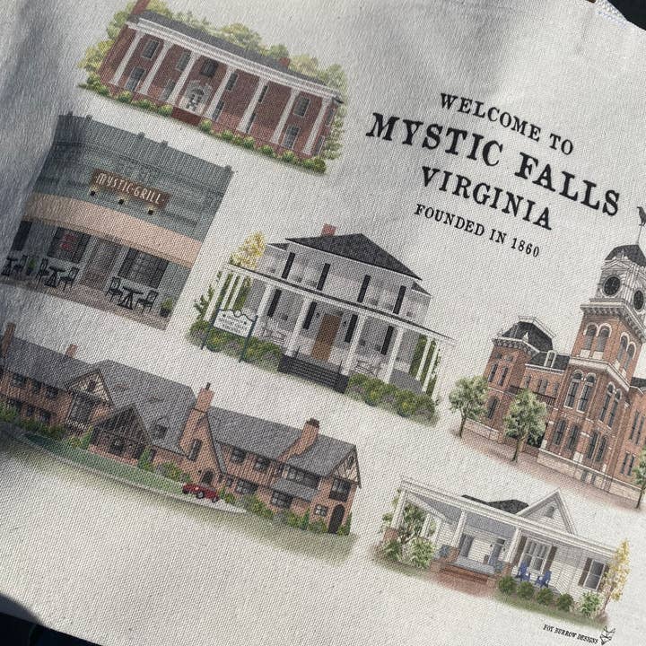 Fox Burrow Designs - Wholesale Tote Bag - Women's - Mystic Falls - Canvas Tote3